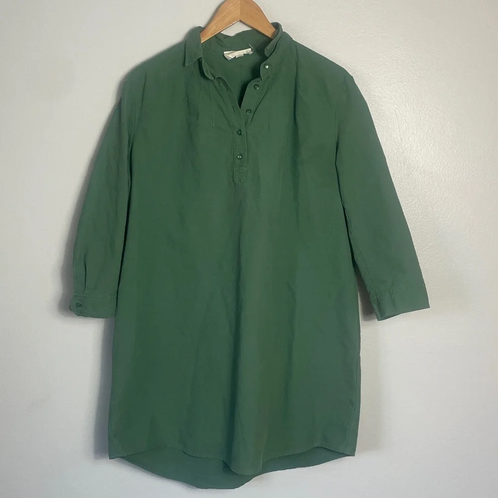Pomander Place Tuckernuck Green Shirt Dress Size L - Picture 2 of 11